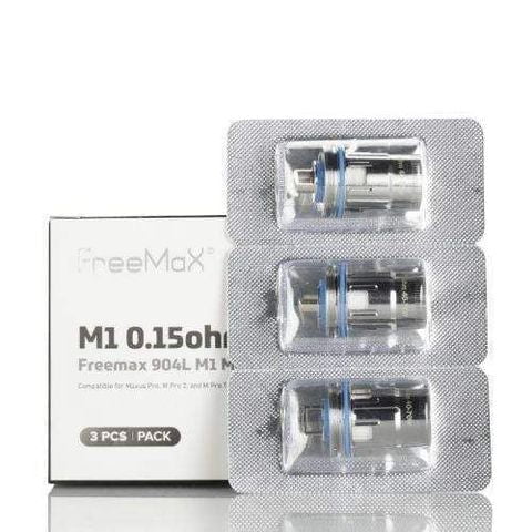 Freemax Mesh Pro Coils M1 904L 0.15ohm On White Background