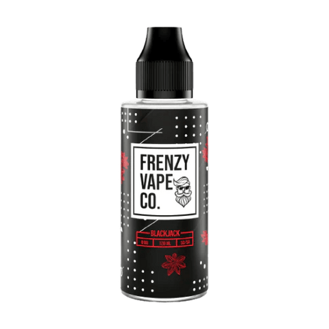 Frenzy Vape Co. 100ml Shortfill E-Liquid Blackjack On White Background