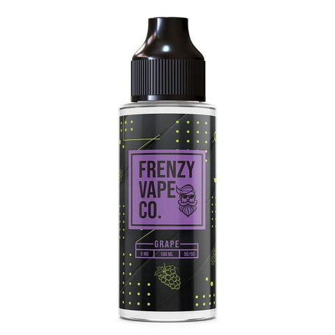 Frenzy Vape Co. 100ml Shortfill E-Liquid Grape On White Background
