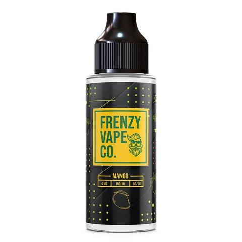 Frenzy Vape Co. 100ml Shortfill E-Liquid Mango On White Background