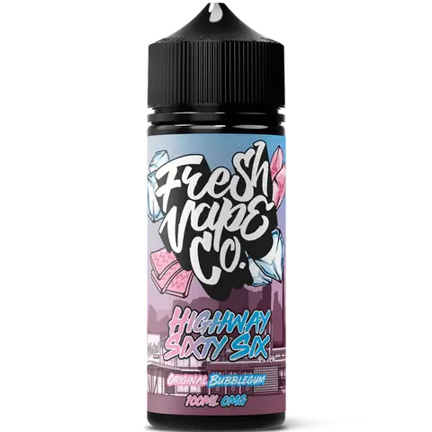 Fresh Vape Co 100ml Shortfill highway 66 On clear Background