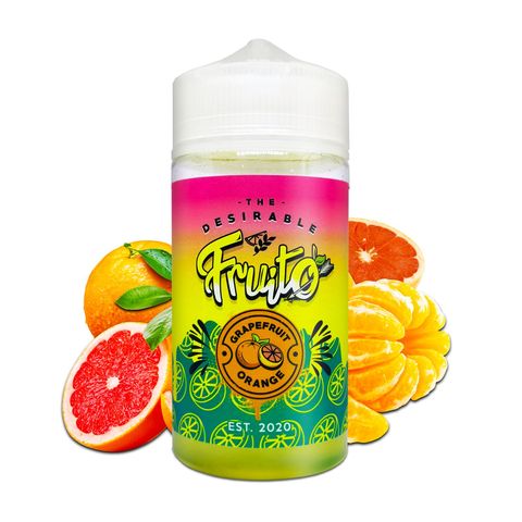 Fruito E-Liquids 200ml Shortfill Grapefruit Orange On White Background