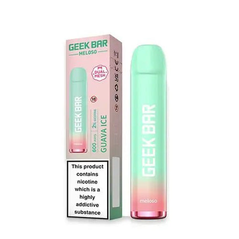 Geek Bar Meloso Disposable Vape Kit Guava Ice On White Background