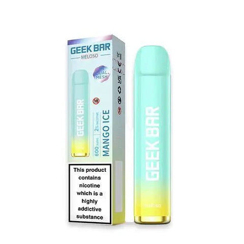 Geek Bar Meloso Disposable Vape Kit Mango Ice On White Background