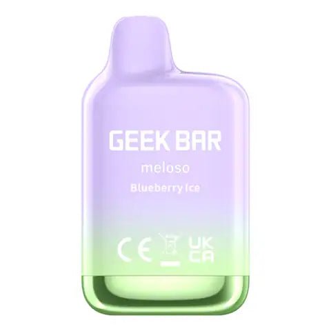 Geek Bar Meloso Mini Disposable Vape Blueberry Ice On White Background