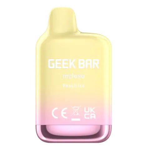 Geek Bar Meloso Mini Disposable Vape Peach Ice On White Background