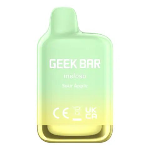 Geek Bar Meloso Mini Disposable Vape Sour Apple On White Background