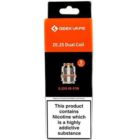 GeekVape Z Series Mesh Coils Z0.25 Dual Coil On White Background