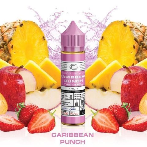 Glas Basix 50ml Shortfill E-Liquid Caribbean Passion On White Background