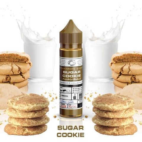Glas Basix 50ml Shortfill E-Liquid Sugar Cookie On White Background