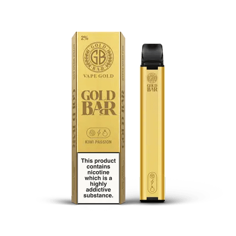 Gold Bar Disposable Vape Kiwi Passion On White Background