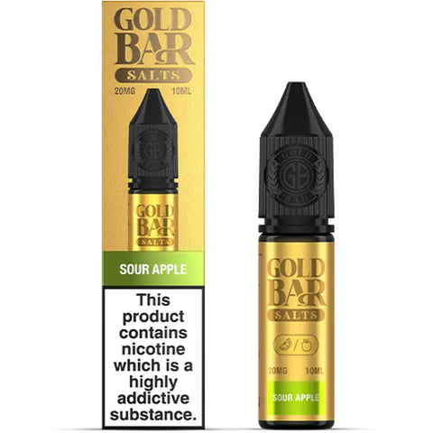 Gold Bar Nic Salts 10ml Sour Apple