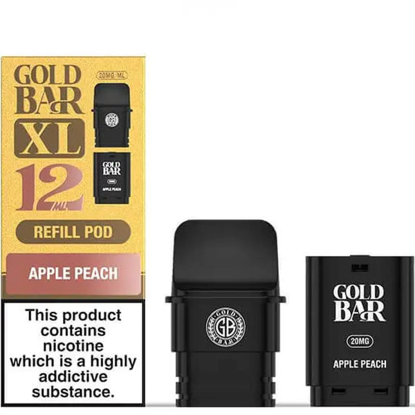 Gold Bar XL Replacement Pods Apple Peach