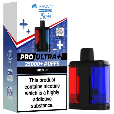 Hayati Pro Ultra Plus 25K Refill Pods Mr Blue