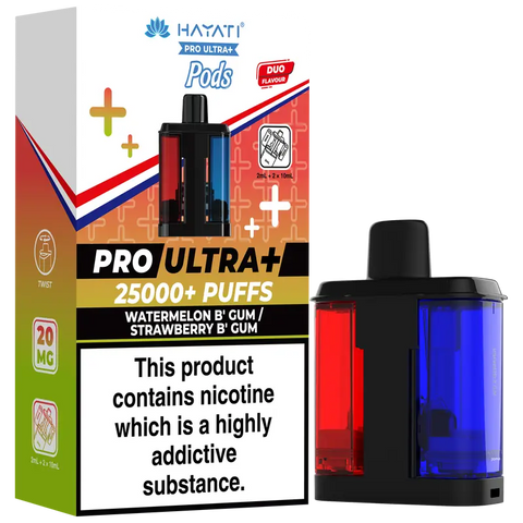 Hayati Pro Ultra Plus 25K Refill Pods Watermelon B' Gum Strawberry B' Gum
