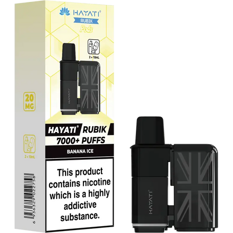 Hayati Rubik 7000 Prefilled Replacement Pods Banana Ice