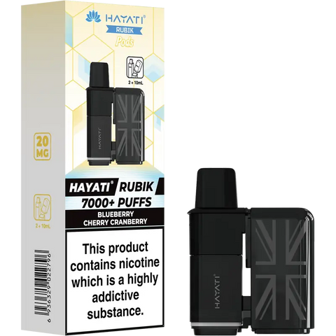 Hayati Rubik 7000 Prefilled Replacement Pods Blueberry Cherry Cranberry