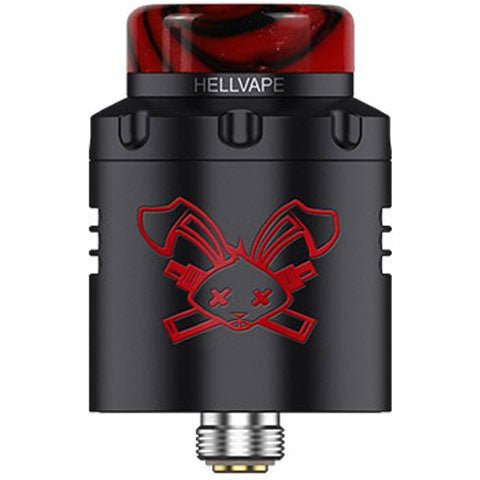 Hellvape Dead Rabbit RDA V3 Black Red On White Background