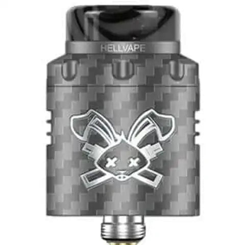 Hellvape Dead Rabbit RDA V3 Gunmetal Carbon Fibre On White Background
