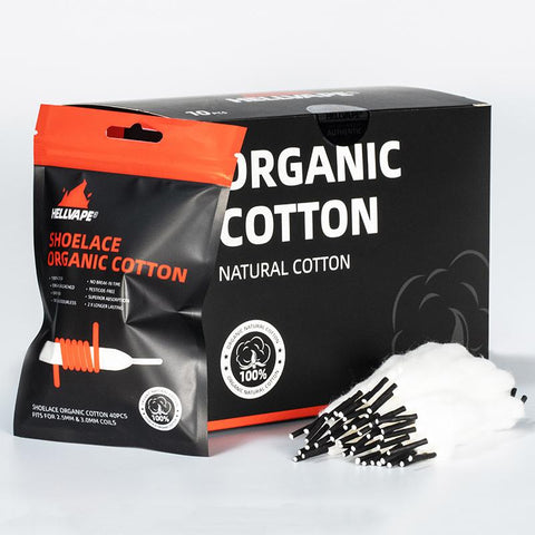 Hellvape Organic Shoelace Cotton 40pcs On White Background