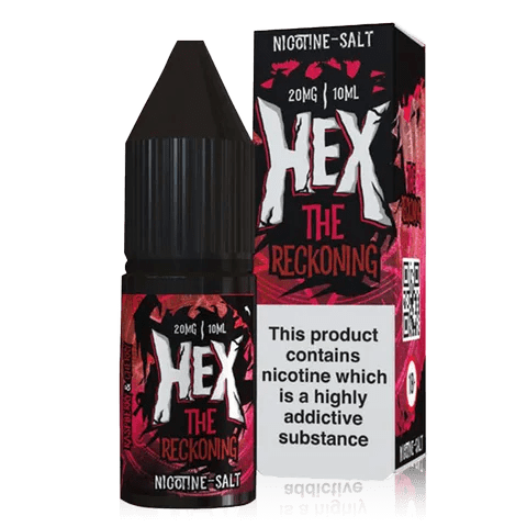 Hex Nic Salt E-Liquids 10mg / The Reckoning On White Background