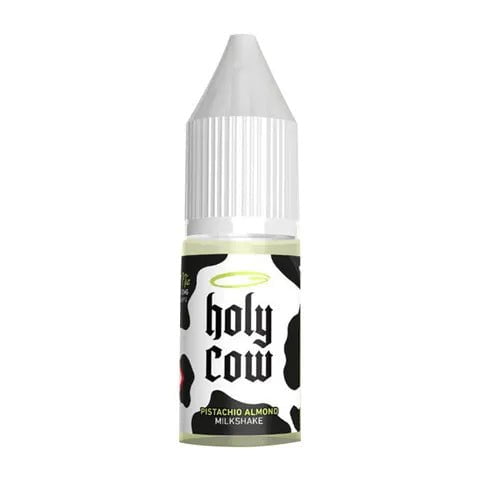 Holy Cow Nic Salt E-Liquids 10mg / Pistachio Almond Milkshake On White Background