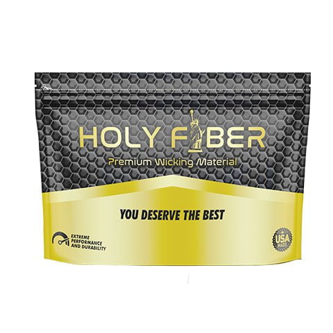 Holy Fiber Premium Wicking Material from Holy Juice Lab On White Background