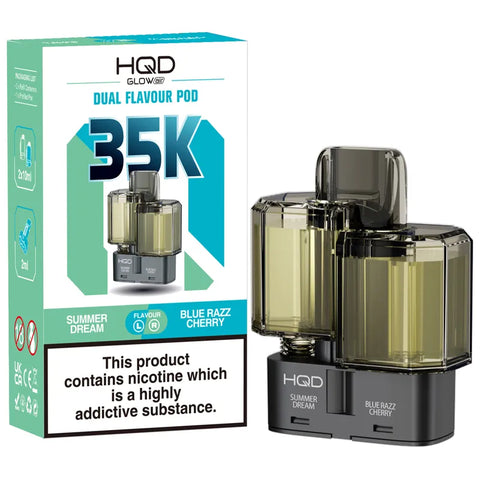 HQD Glow Air 35K Pods UK | Dual Flavour Prefilled Pods HQD Glow Air 35K Pods UK | Dual Flavour Prefilled Pods