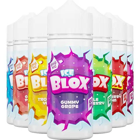 Ice Blox 100ml Shortfill E-Liquid On White Background