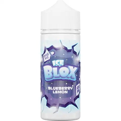 Ice Blox 100ml Shortfill E-Liquid Blueberry Lemon On White Background