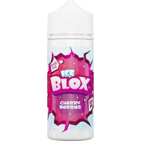 Ice Blox 100ml Shortfill E-Liquid Cherry Berries On White Background