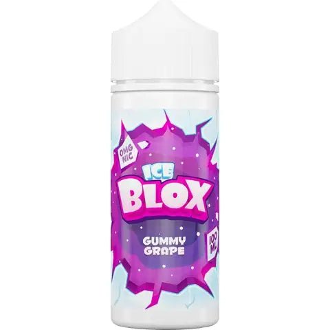 Ice Blox 100ml Shortfill E-Liquid Gummy Grape On White Background