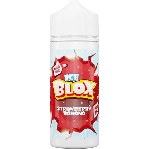 Ice Blox 100ml Shortfill E-Liquid Strawberry Banana On White Background