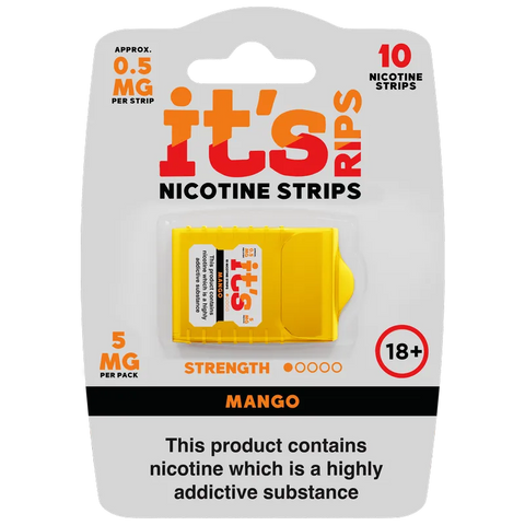 It's RIPS Mango Nicotine Strips (0.5mg/1.0mg) | 10 Pack It's RIPS Mango Nicotine Strips (0.5mg/1.0mg) | 10 Pack