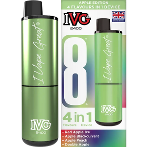 IVG 2400 Prefilled Vape Pod Kit 4-in-1 Apple Edition