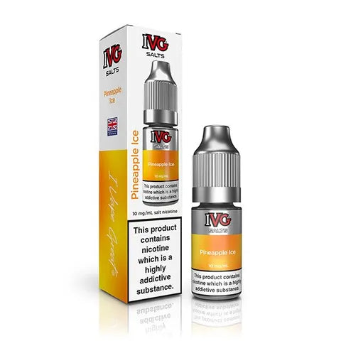 ivg bar juice nic salts pineapple ice on white background