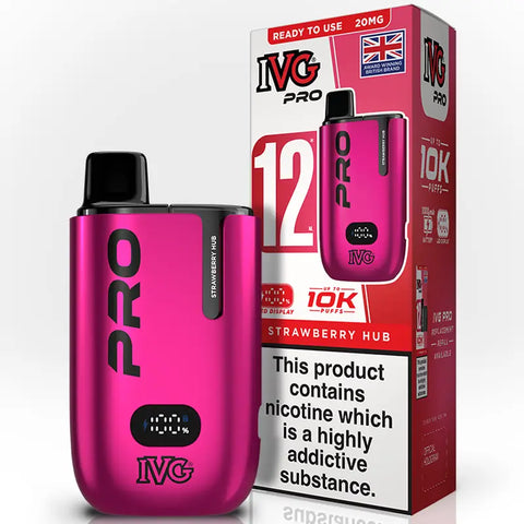 IVG Pro 12 Vape Pod Kit Strawberry Hub