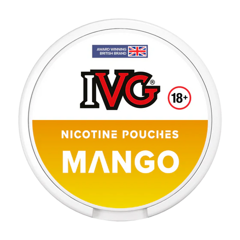 ivg nicotine pouch mango on black background