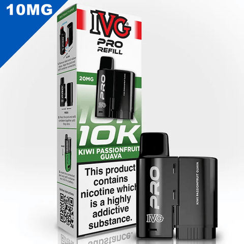 IVG Pro Prefilled Replacement Pods Kiwi Passionfruit Guava 10mg