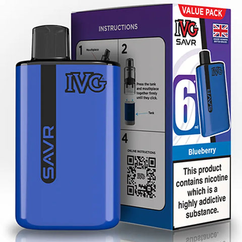 IVG SAVR Prefilled Pod Vape Kit Blueberry