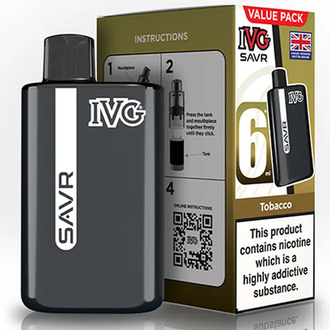 IVG SAVR Prefilled Pod Vape Kit Tobacco