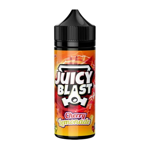 juicy blast cherry lemonade 100ml on black background