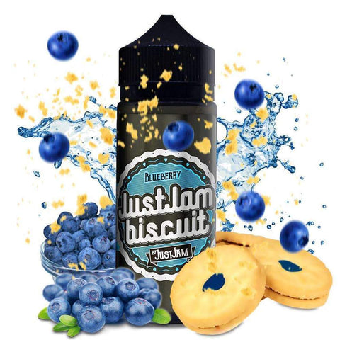 Just Jam Biscuit 100ml Shortfill E-Liquids Blueberry On White Background