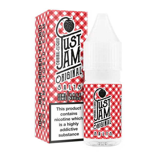 Just Jam Nic Salt E-liquids 10mg / Original On White Background