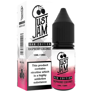 coconut vape juice uk Just Jam Bar Edition Raspberry Coconut 10ml Nic Salt