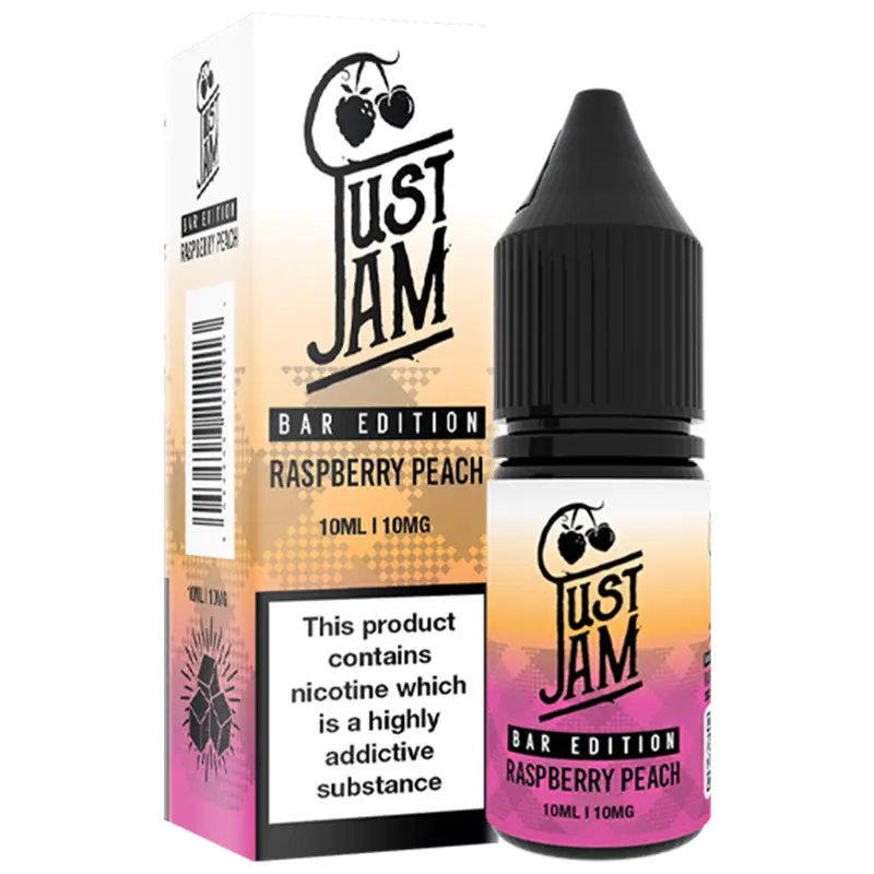 Just Jam Bar Edition Raspberry Peach 10ml Nic Salt | Fruity MTL Blend