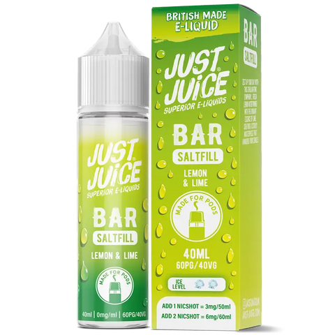 Just Juice Bar 40ml Saltfill Lemon and Lime