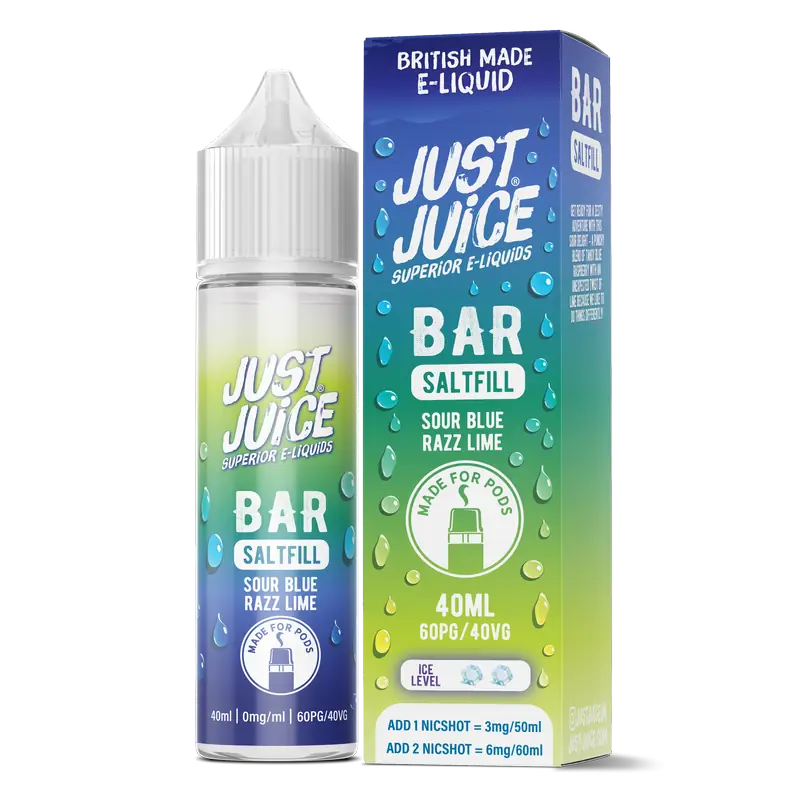 Just Juice Bar Saltfill 40ml | 60/40 MTL Pod Kit E-liquid Just Juice Bar Saltfill 40ml | 60/40 MTL Pod Kit E-liquid