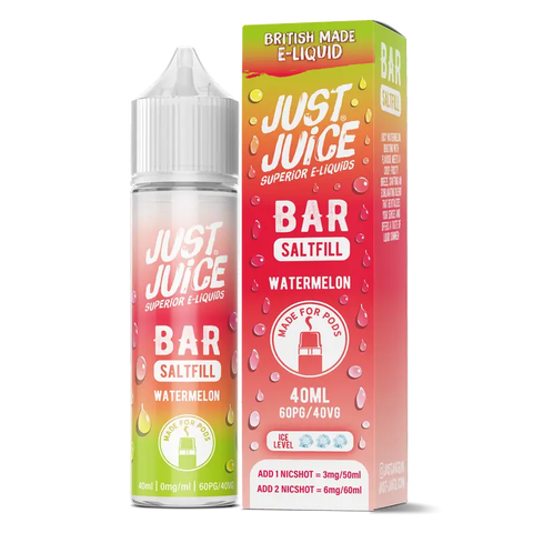 60/40 vape juice Just Juice Bar Saltfill 40ml 60/40 vape juice Just Juice Bar Saltfill 40ml