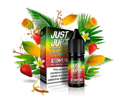 Just Juice Exotic Fruits Nic Salts Strawberry & Curuba / 5mg On White Background